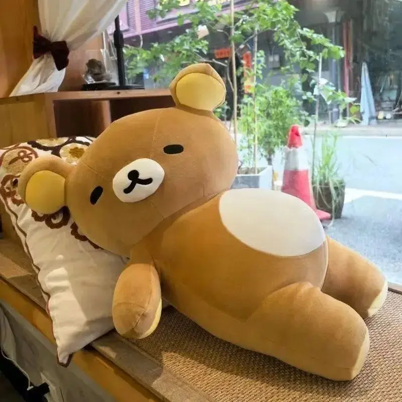 Rilakkuma Extra Soft Oversized Plush Toy Long Body Pillow Sofa Cushion Sleep Companion For Lazy Leisure Cute Stuffed Doll Gift