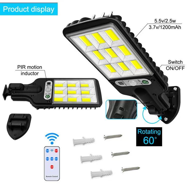 Solar-powered lighting outdoor garden lamp, motion-sensing road lamp, household integrated wall lamp, rechargeable lamp, street lamp