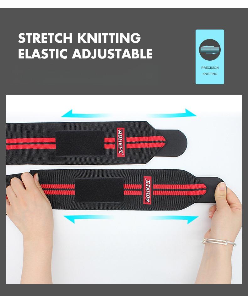 Aolikes Weightlifting Wrist Wraps 18" Professional Quality Wrist Support with Heavy Duty Thumb Loop - Best Wrap for Powerlifting Competition, Strength Training, Bodybuilding