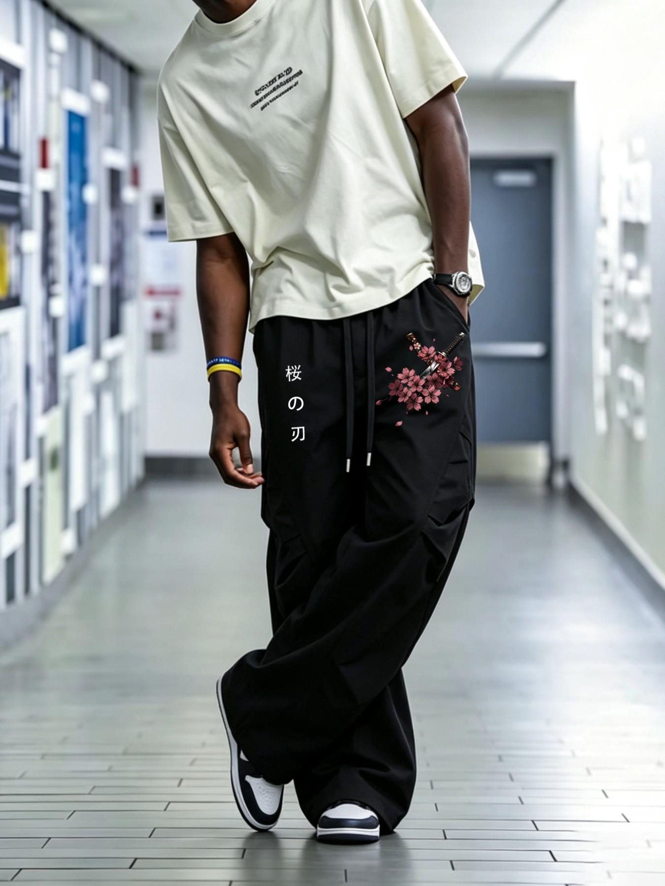 Men's Cargo Trousers, Loose-Fitting, Breathable Quick-Dry, Solid Pattern, Casual Style, All Seasons, Outdoor Military Pants