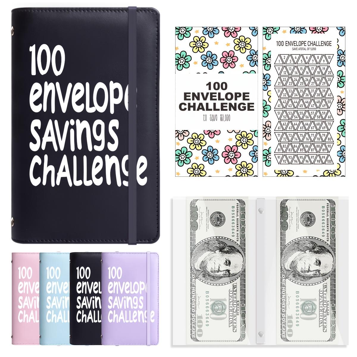 100 Days  Saving Challenge Coin Envelope BudgetStorage Book - Binding Covers With Daily Savings Tracker,Habit-Forming System, And Cash Savings Goal Of $5050Develop A Consistent Savings Habit