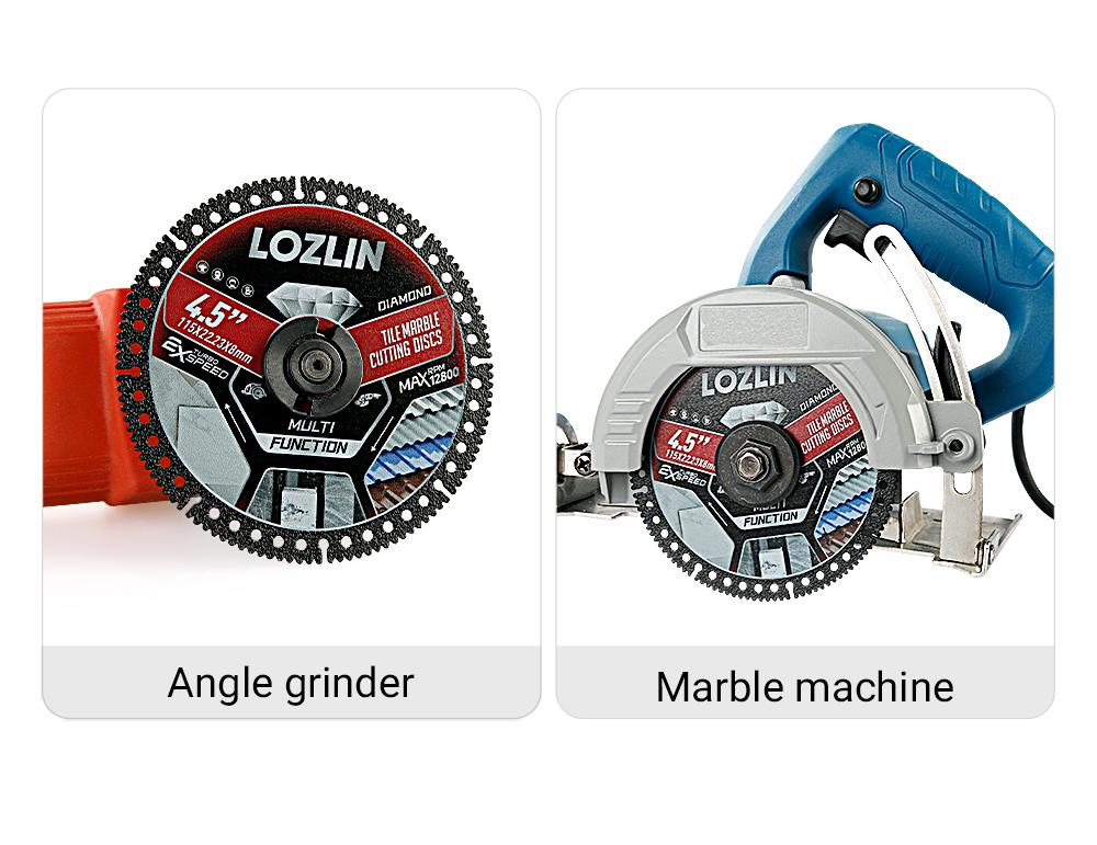 LOZLIN 4.5" 1PCS/3PCS Diamond Tile Cutting Blades - Ultra-Thin Dry Cutting Disc for Ceramic, Marble, Granite - Angle Grinder Blades& Durable for Masonry/Construction Power Tool LOZLIN 4.5" 1PCS/3PCS Diamond Tile Cutting Blades - Ultra-Thin Dry Cutting Disc for Ceramic, Marble, Granite - Angle Grinder Blades& Durable for Masonry/Construction Power Tool