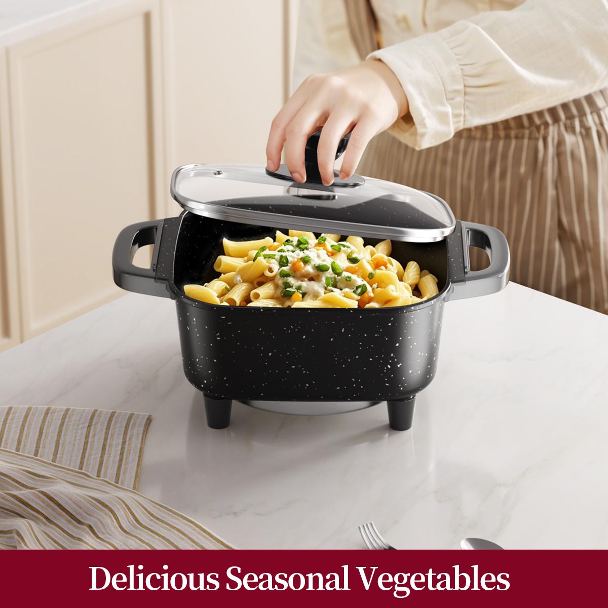 Piece Large Capacity Non-Stick Pan Material Multifunctional Household integrated Cooking Electric Cooking Pot Frying Pan Household Outdoor Piece Large Capacity Non-Stick Pan Material Multifunctional Household integrated Cooking Electric Cooking Pot Frying Pan Household Outdoor