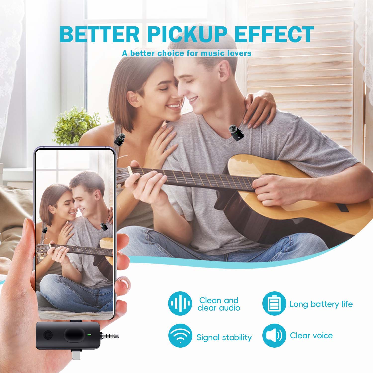 Wireless Lapel Lavalier Microphone for iOS/android/camera, Noise Reduction Rechargeable Battery, Ideal for Video Recording Podcasts Vlogs Live Streaming Wireless Lapel Lavalier Microphone for iOS/android/camera, Noise Reduction Rechargeable Battery, Ideal for Video Recording Podcasts Vlogs Live Streaming