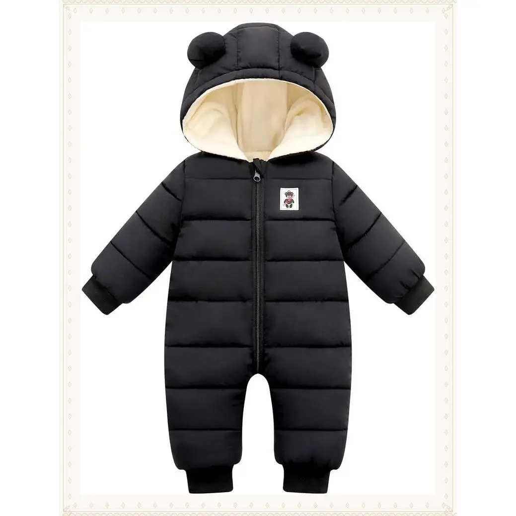 Baby Boy Snowsuit Newborn girl Winter Coat Toddler jacket Clothes | Unisex boys girls items hoodie toddler fleece snow suits for infant jumpsuit warm outfits 0-6M, 6-12M, 12-18M,18-24M optionsGift