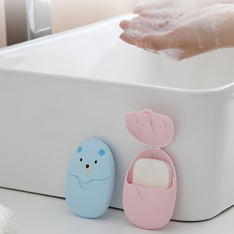 Portable Disposable Soap Paper Set, 50pcs Travel Camping Hand Washing Sheets, Compact Convenient Lightweight Outdoor Use, Cute Design, Mini