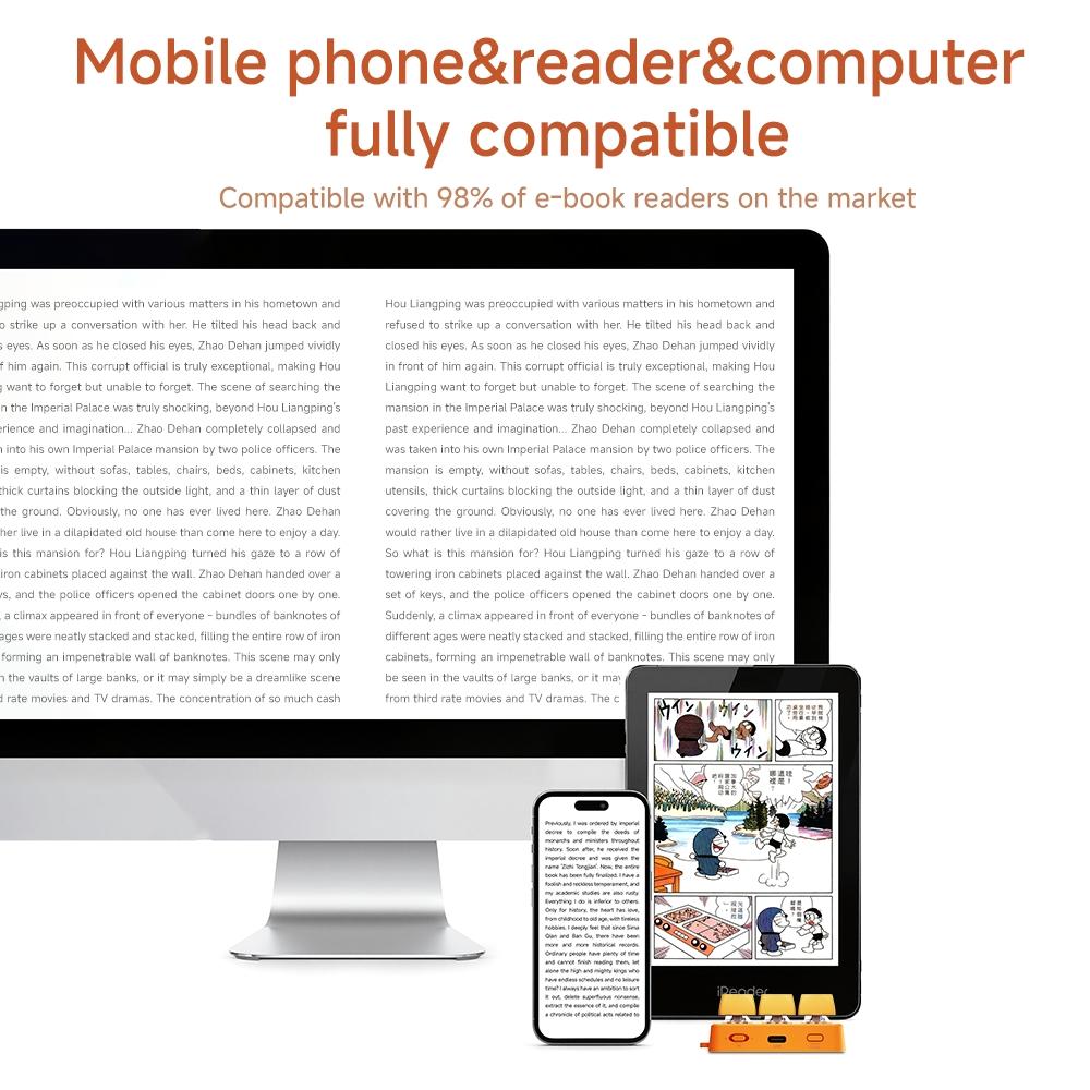 3-in-1 Bluetooth Remote Control for Reading, Gaming, Office, Wireless Game Controllers, Compatible with E-Readers, Phones, Tablets, Computers, Page Turning, Video Switching, Volume Control, Hot Swappable Shaft, Bluetooth 5.4, 30min Auto Sleep