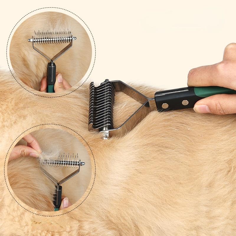 Painless Single Side Hair Removal Tool for dogs and cats - stainless steel comb rake smooth and painless hair removal