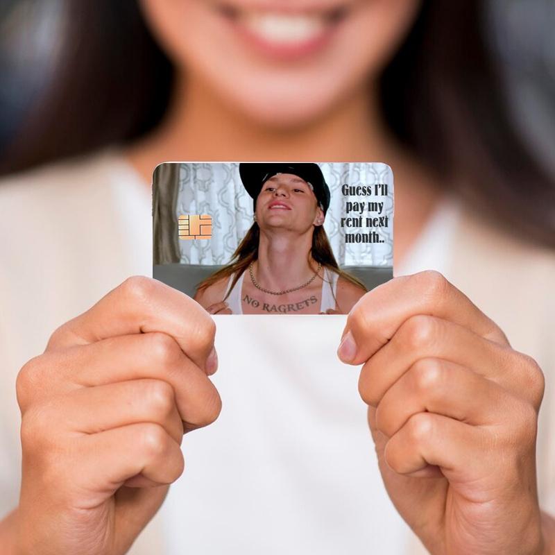 4pcs of Interesting Credit Card Skin Stickers Ultra-Thin Scratch-Resistant And Non-Slip Personalized Bank Card Decoration Skin Film