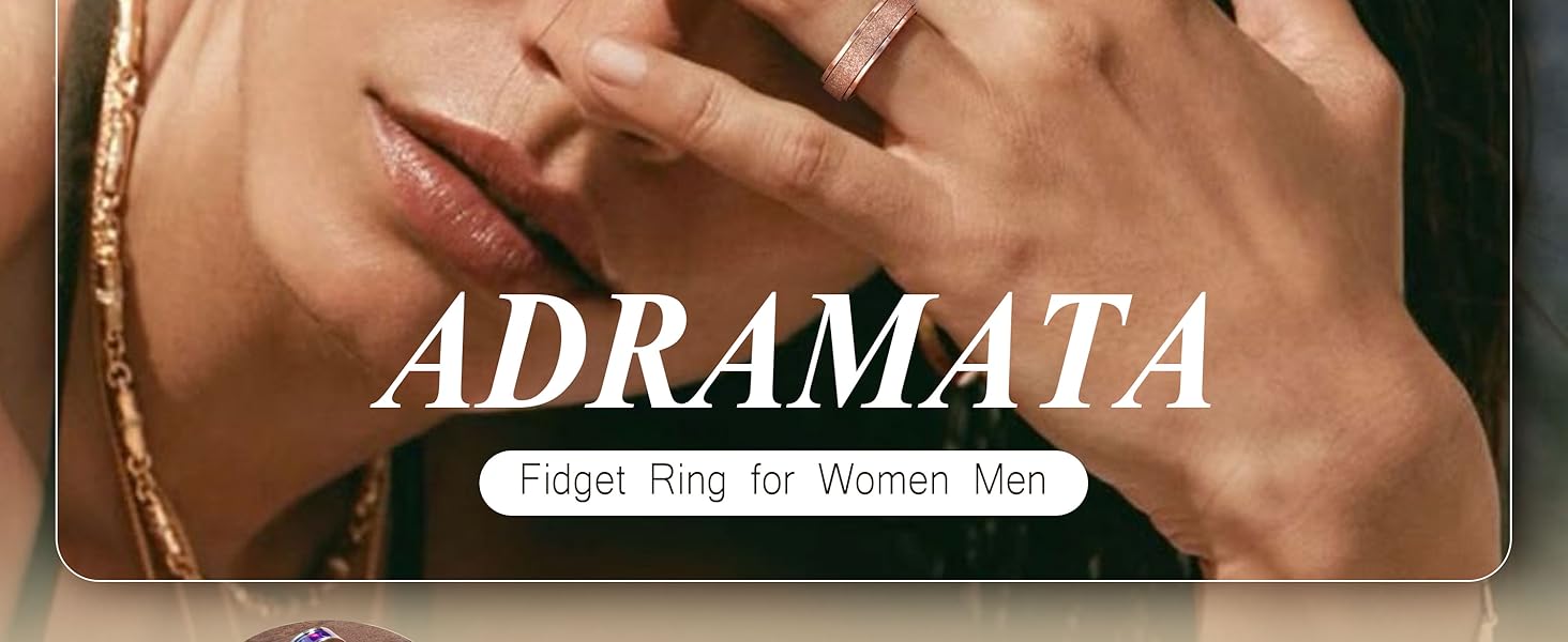8Pcs Spinner Rings for Anxiety Relief Stainless Steel Rings for Women Men Anti Stress Band Rings Set Fidget Rings for Anxiety