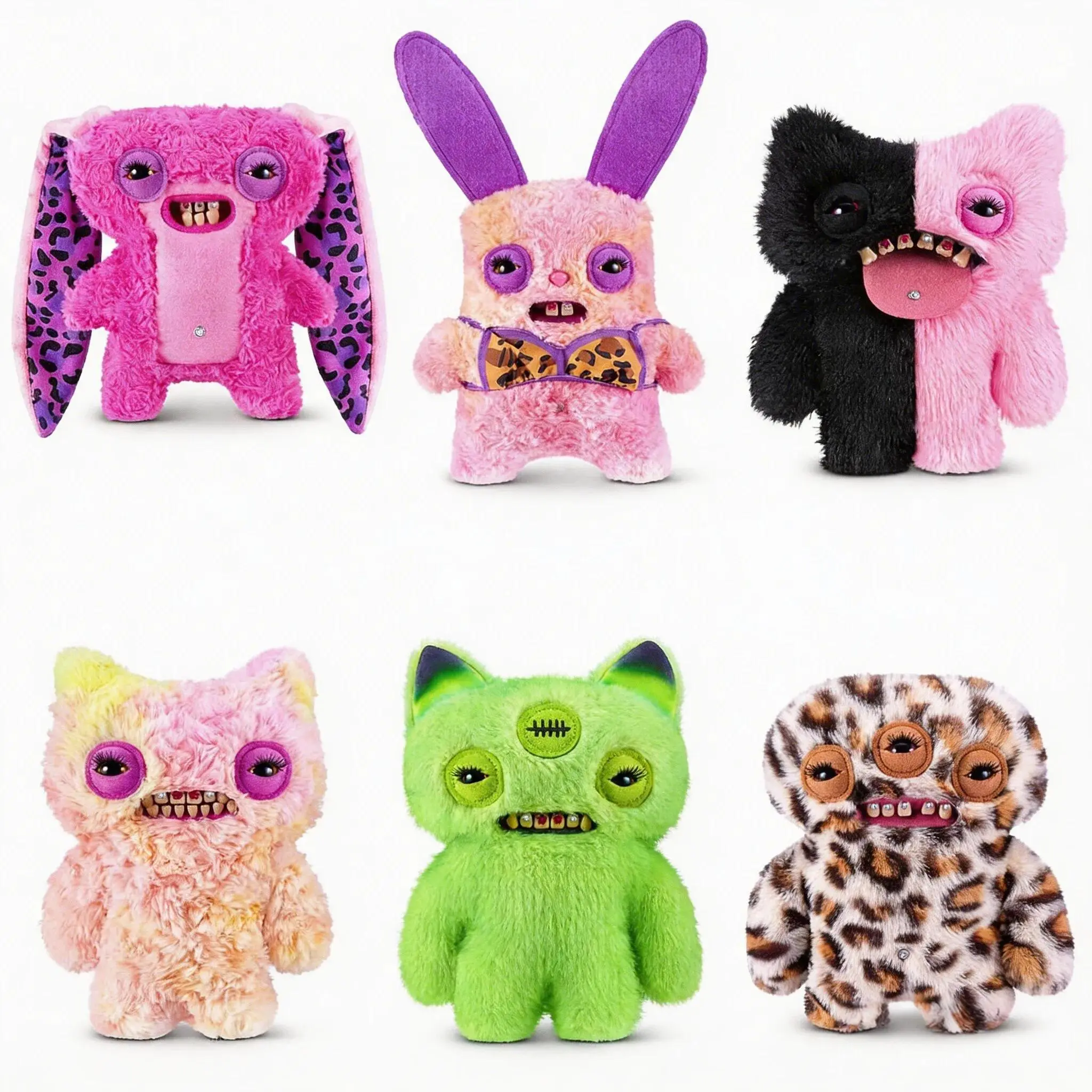 Fuggler 23cm Baddies Series Doll Plush Stuffed Fugglers Ugly Teeth Monster Tooth Accessories Funny Trend Birthday Gift Toys