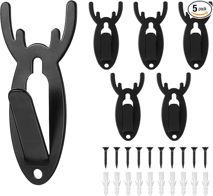 5Pcs Christmas European Mount Skull Wall Hanger Hook Deer Antelope Antler Mount Bracket Upgraded Version Organiser #springtok