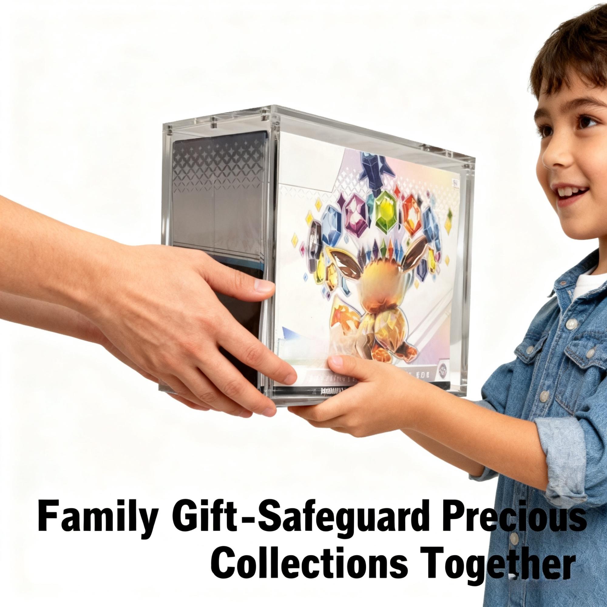 Stackable Acrylic Display Case, Compatible with Etb High-Quality Rectangular Storage Box, Magnetic Closure Design, Transparent Durable Organizer