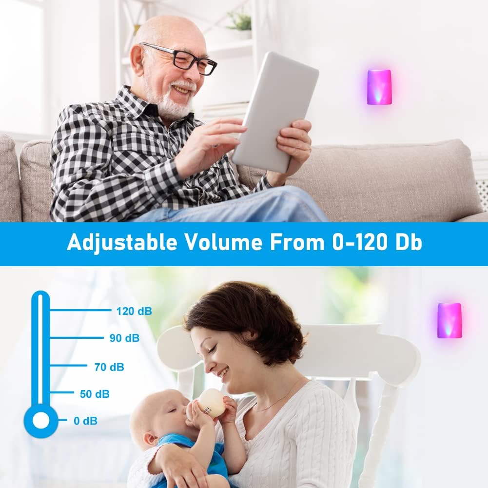 7 Color Lights Flash with Music Doorbell, Doorbell, Hard of Hearing Favorite Music, Ring Doorbell Wireless with Sound LED Flash Door Bell for Home