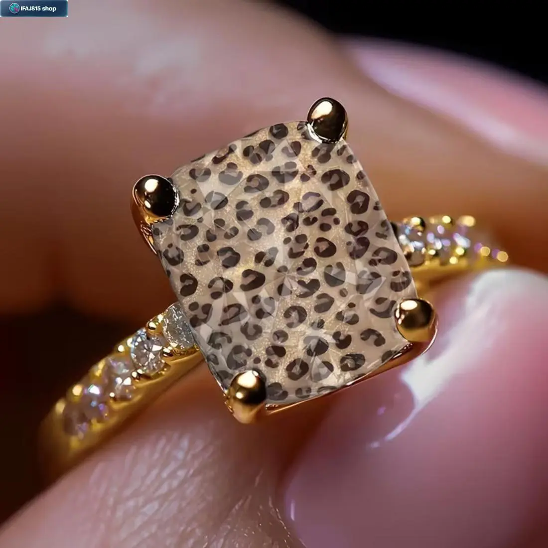 Leopard Print Ring for Women Men, Adjustable Animal Print Statement Ring, Trendy Y2K Vintage Fashion Jewelry, Minimalist Unisex Band Ring with Unique Pattern Design, Lightweight Comfortable Fit for Daily Wear, Party, Travel & Gift