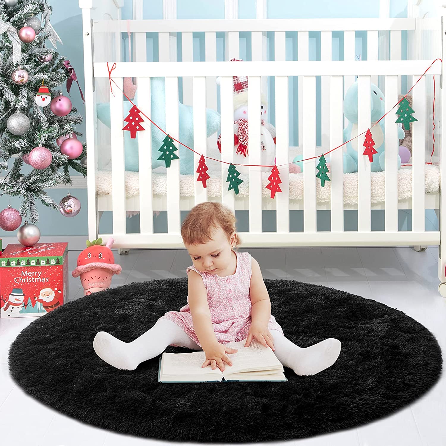 Lochas Round Rug for Bedroom,Super Fluffy Circle Rugs for Baby Nursery,Furry Carpet for Children Kids Room,Cute Soft Shaggy Area Rug for Girls Home Decor For Dorm Non-slip Lochas Round Rug for Bedroom,Super Fluffy Circle Rugs for Baby Nursery,Furry Carpet for Children Kids Room,Cute Soft Shaggy Area Rug for Girls Home Decor For Dorm Non-slip