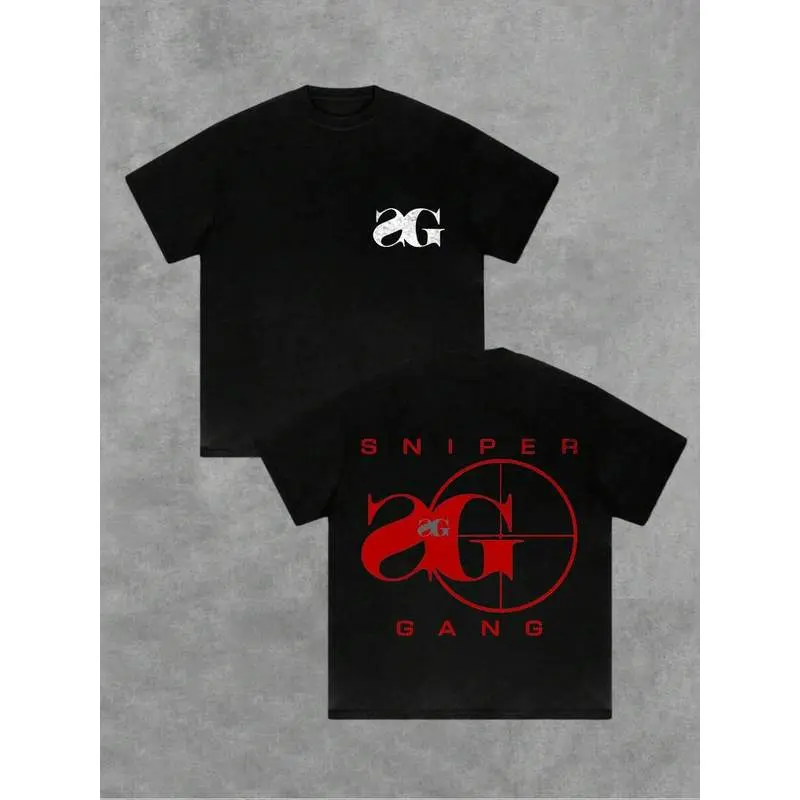 Gang - Culture - Inspired "2G SNIPER GANG" Double - Sided Printed T - Shirt |   Soft Heavyweight Graphic Tee,Unisex T shirt Daily Holiday Shirts