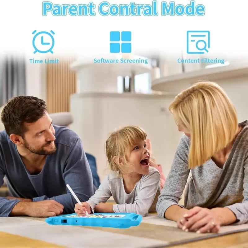 7 Inch Android Touchscreen Tablet with Shockproof Case, WiFi Parental Control, Educational Tablet for Kids, Learning Assistant