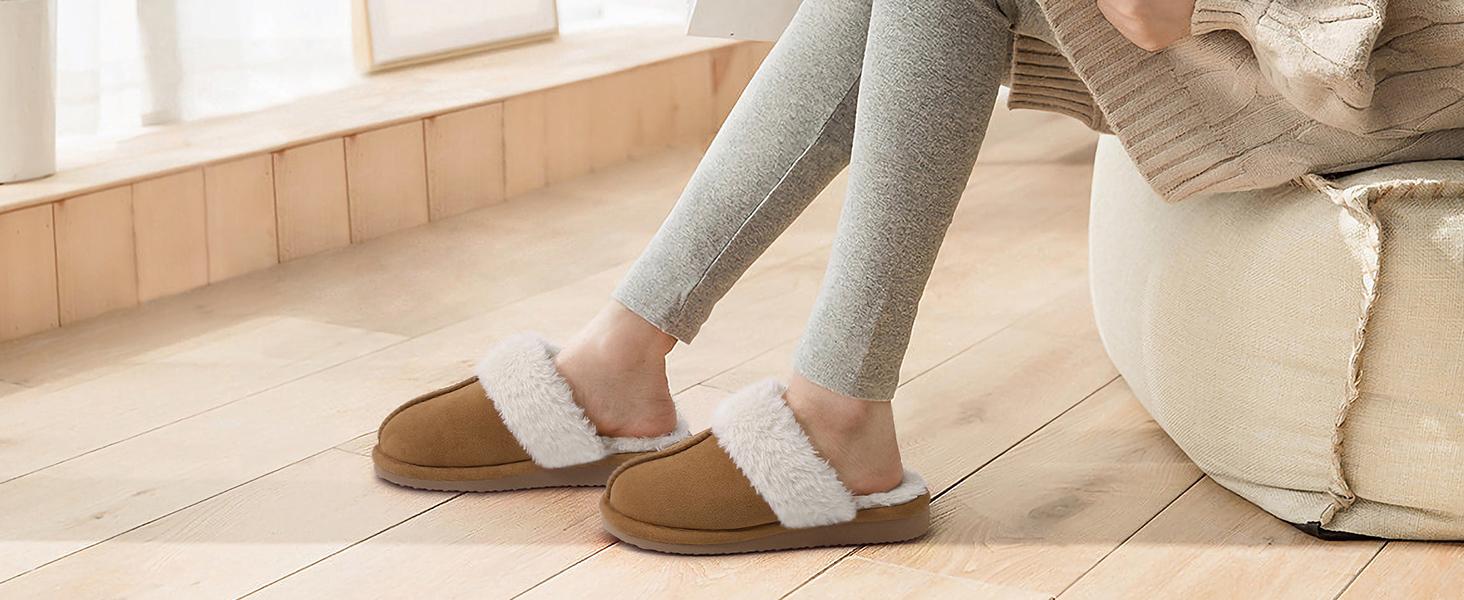 KIDMI Women's Fuzzy Slippers Memory Foam Slippers Waterproof upper Autumn Winter House Shoes Indoor and Outdoor Slippers Trendy Fluffy Bedroom Slides Plaform Short Plush Slippers Warm Walking Shoes KIDMI Women's Fuzzy Slippers Memory Foam Slippers Waterproof upper Autumn Winter House Shoes Indoor and Outdoor Slippers Trendy Fluffy Bedroom Slides Plaform Short Plush Slippers Warm Walking Shoes