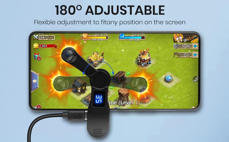 Smart Automatic Screen Clicker Device, USB Powered Simulate Finger Continuous Clicker, Adjustable Speed Physical Clicker for Games, Live Likes, Reward Tasks, Fall & Christmas Gift