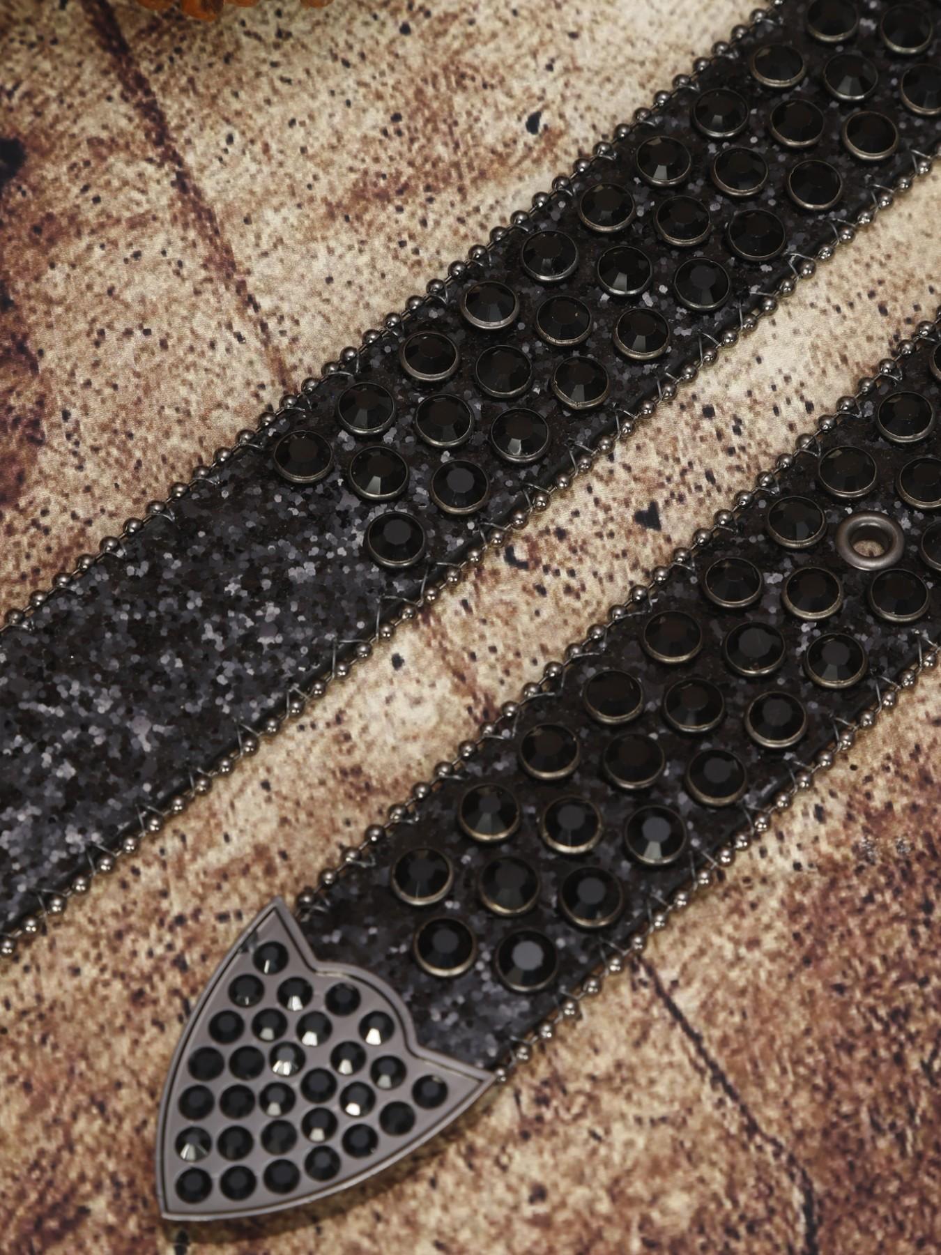 1pc Luxurious Western Cowboy Party Belt, Rhinestone Waistband, Unisex Fashion Accessory, Western Belts, Perfect for Daily Wear & Night Out