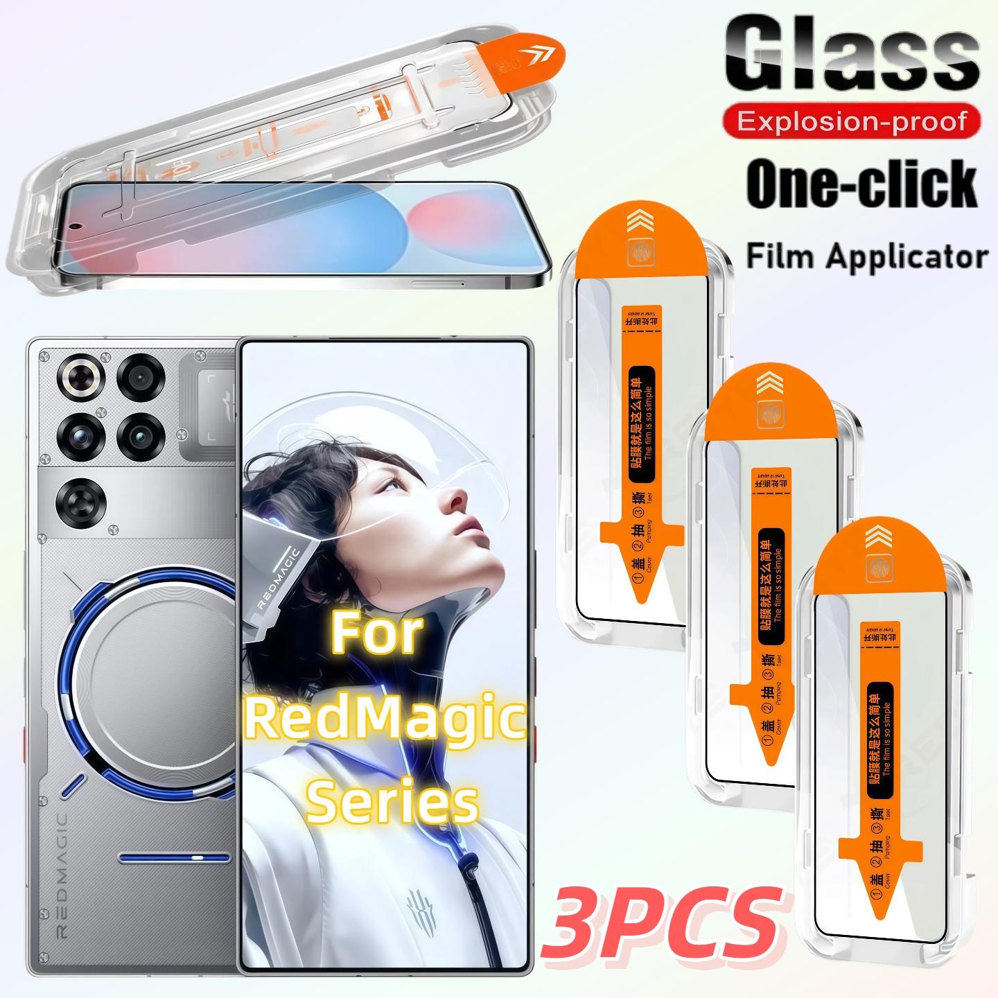 3-Pack Tempered Glass Screen Protector for Zte Nubia Magic Series, HD Anti-Scratch, Supports Ultrasonic Fingerprint Unlock, 9h Hardness