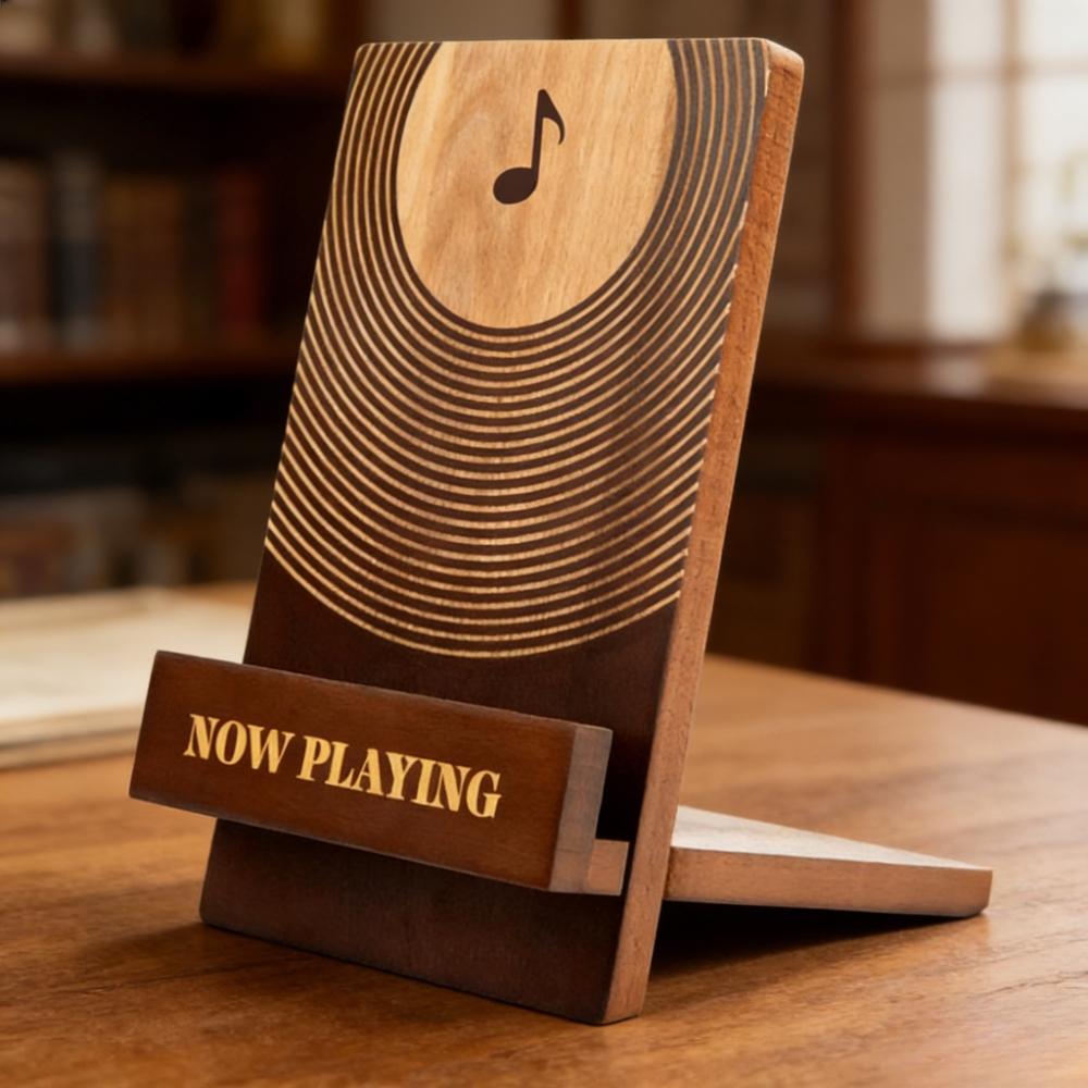 Congratulatory record display stand, solid wood record display stand for home use, farmhouse style wooden record organizer