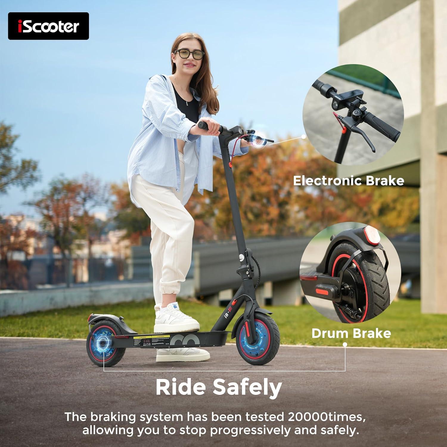 【Christmas Sales】 Long Range Electric Scooter for Adults, 1000W/750W/350W Motor, 28/21/18 MPH Max Speed, 37/35/25 Miles Long Range,  Foldable High-Speed Electric Scooter with APP,  with Dual Suspensions, Dual Braking SpringStatements