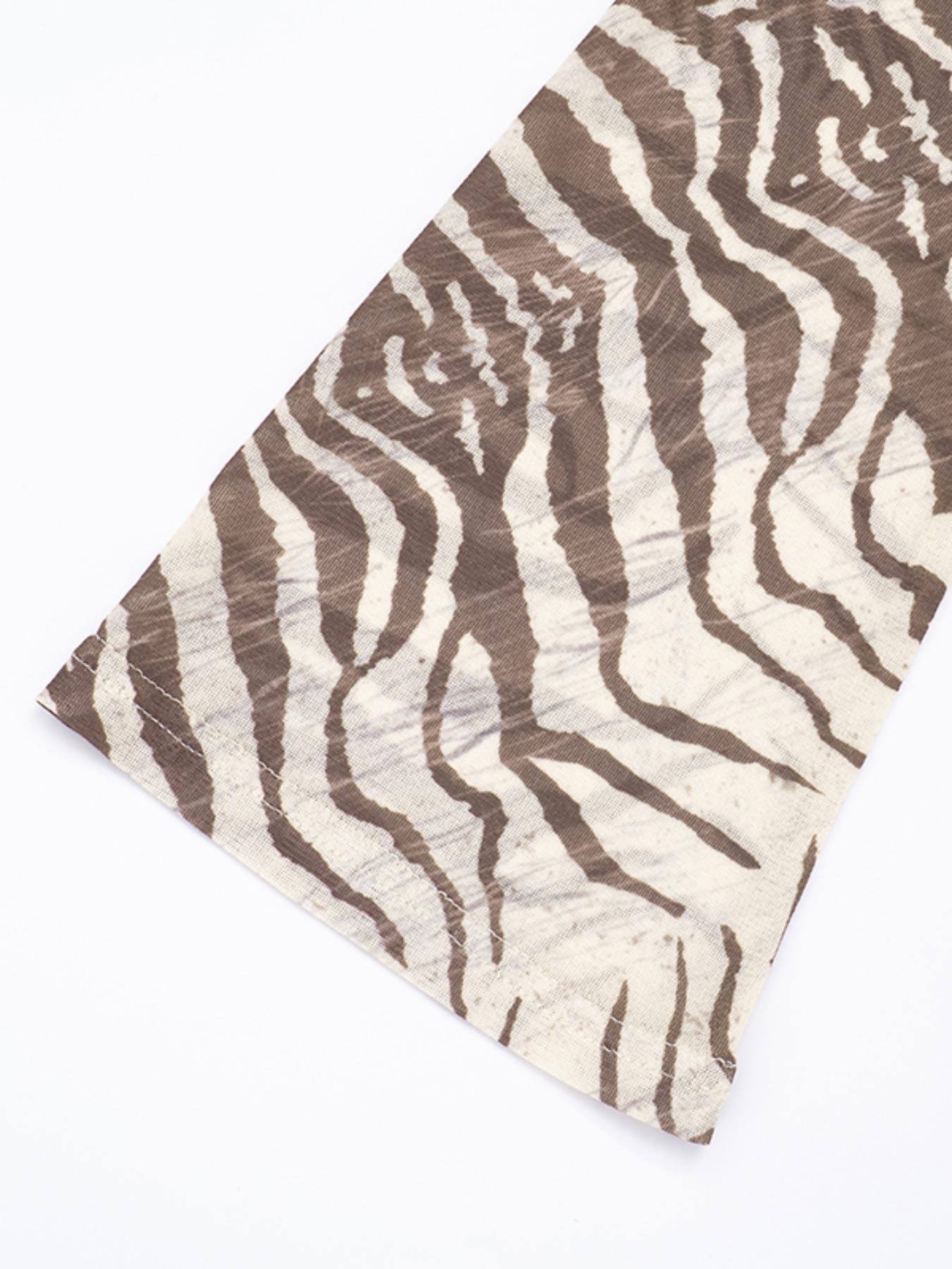 Women's Fashion Zebra Print Lightweight Loose Fit T-Shirt Top, Casual Spring & Fall Wear, Versatile Ladies' Clothing Womenswear