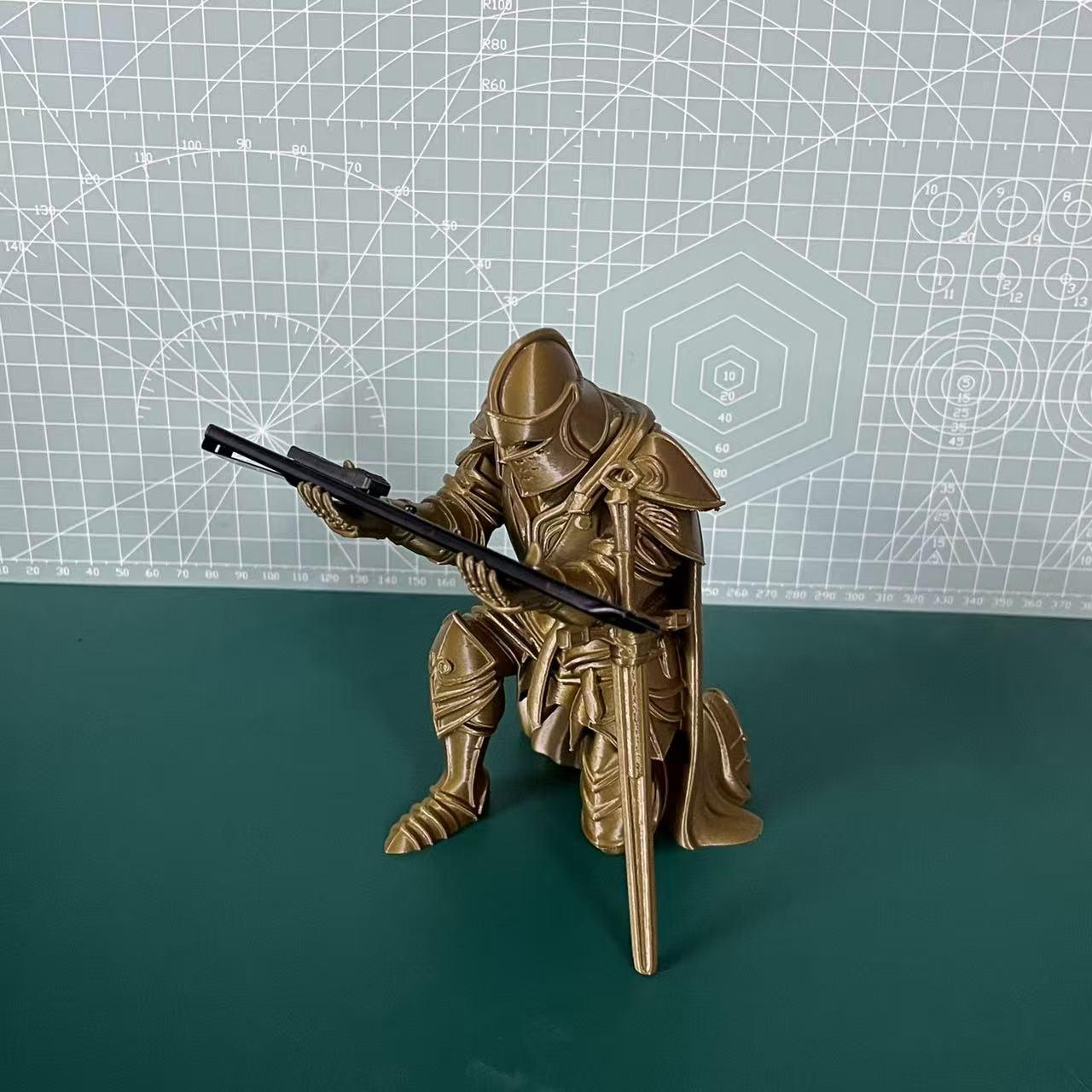 3D Printed Samurai Pen Holder, Office Desk Organizer, Medieval Knight Style, Creative Gift, Handcrafted Desktop Decor, Practical and Stylish