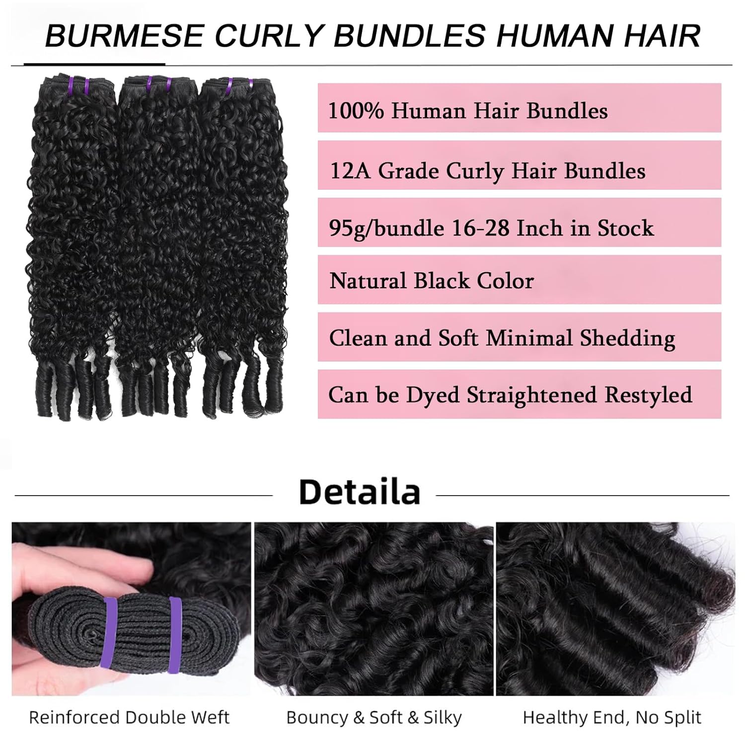 Karlami Burmese Curly Human Hair Bundles with Twist Out Ends Unprocessed Brazilian Virgin Hair Spiral Curls Human Hair Quick Weave Extensions Natural Black Karlami Burmese Curly Human Hair Bundles with Twist Out Ends Unprocessed Brazilian Virgin Hair Spiral Curls Human Hair Quick Weave Extensions Natural Black