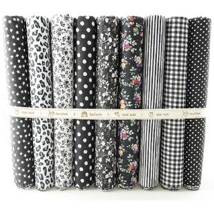 56Pcs Cotton Fabric Bundles, Floral Plaid Polka Dot Quilting Fabric for DIY Sewing Craft