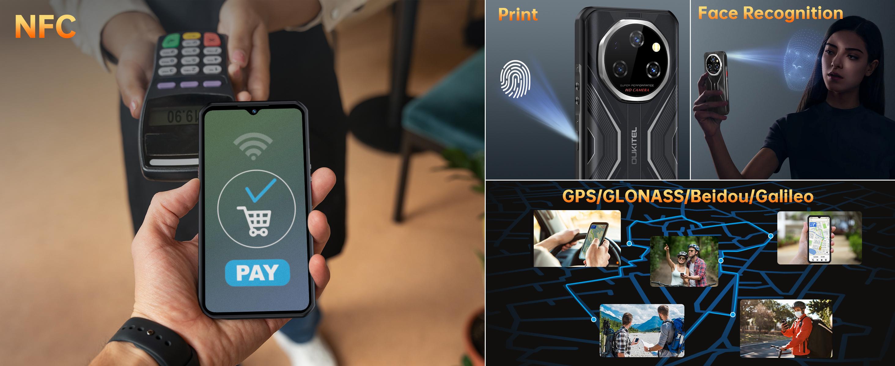 OUKITEL WP55 Pro 5G Rugged Smartphone Unlocked - 48GB+512GB/2TB Android 15 Rugged Cellphones, 6.6''FHD+Display 108MP Rear Camera 11000mAh(33w) Battery Waterproof Phone, IP68/IP69K/NFC/GPS/T-Mobile