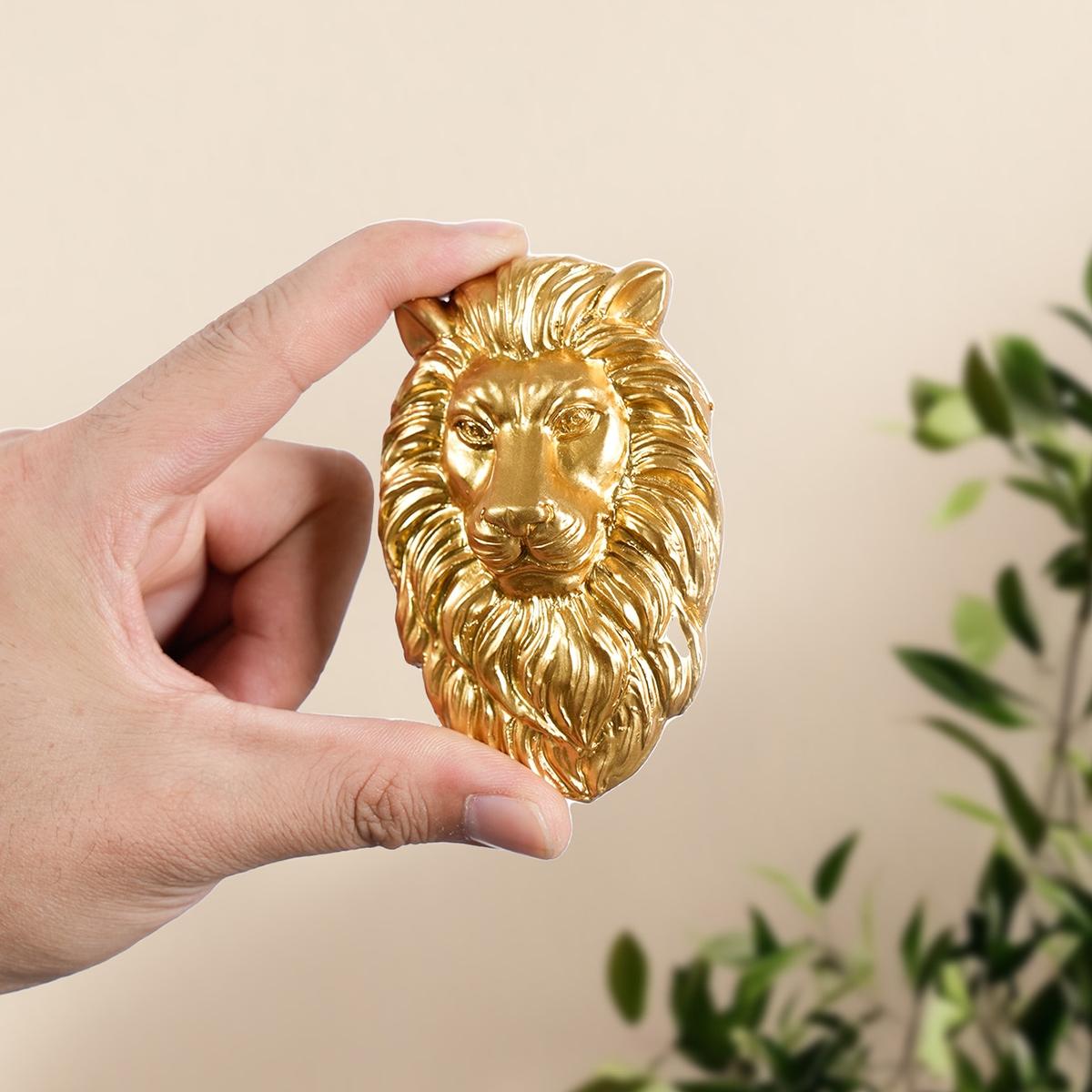 Resin Elephant Head Switch Decor Sticker, Lion Head Switch Decoration Craft, Indoor Wall Art, All Seasons Use