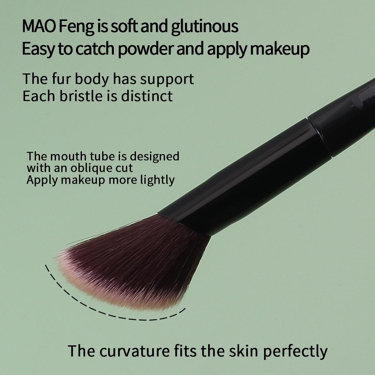 1PCS New soft bevel blush brush, Highlight brush, contour brush, and smudge brush - multi-purpose use. Professional makeup brush tools for beginners and experts Multifunctional Makeup Brushes