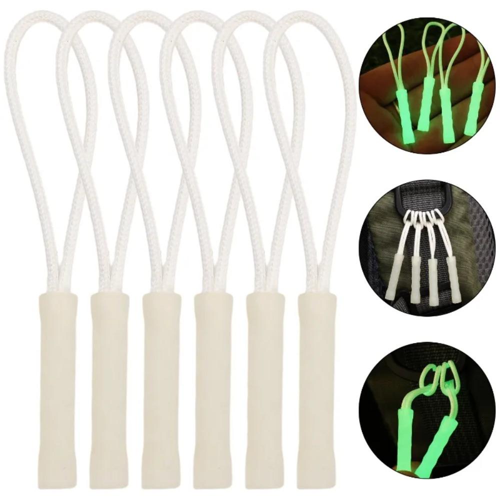 5pcs luminous zipper travel bag zipper clothing bag luminous zipper head outdoor tent backpack replacement luminous zipper tail rope luminous zipper head tail rope