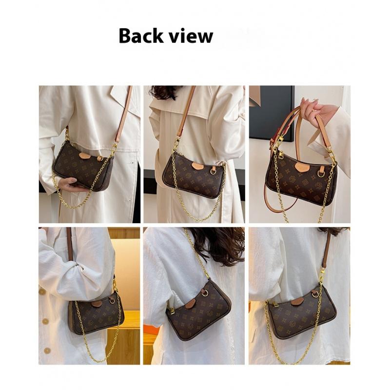 Women's Fashion Bag, Vintage Print Chain, Small Square Bag, Shoulder Bag, Crossbody Bag, Daily Bag, Leather Satchel