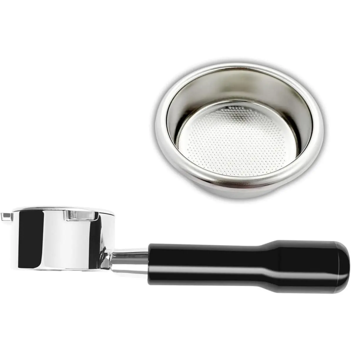 54mm Bottomless Portafilter, Espresso Accessories Compatible with Breville Barista Express, Pro, Touch, Bambino Plus, Infuser, Includes 18g Precision Basket