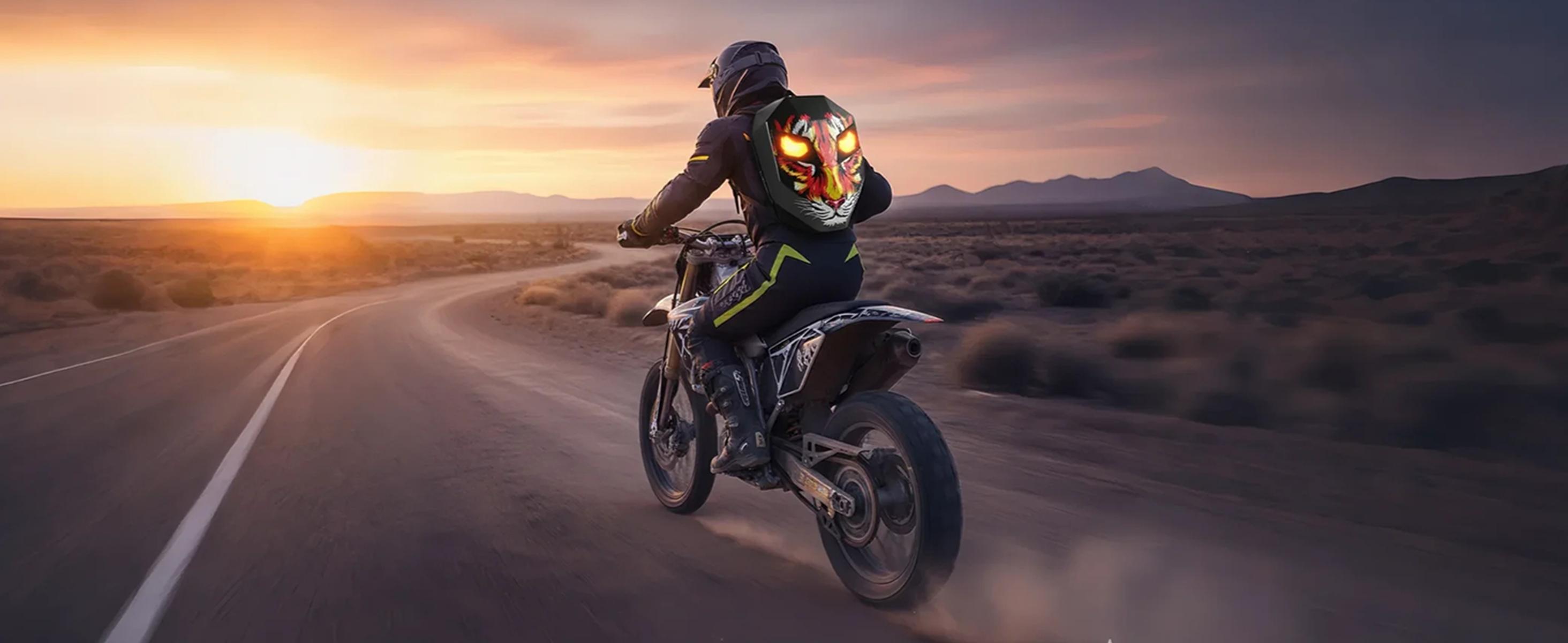 19" LED Motorcycle Backpack, Waterproof Hard Case Bag Animated Digital Laptop Backpack with ProgrammableMoving Eyes, DlY Backpack for Cycling,Perfect Gift Stylish Daypack backpack backpacks for women backpacks for men backpacks for school 19" LED Motorcycle Backpack, Waterproof Hard Case Bag Animated Digital Laptop Backpack with ProgrammableMoving Eyes, DlY Backpack for Cycling,Perfect Gift Stylish Daypack backpack backpacks for women backpacks for men backpacks for school