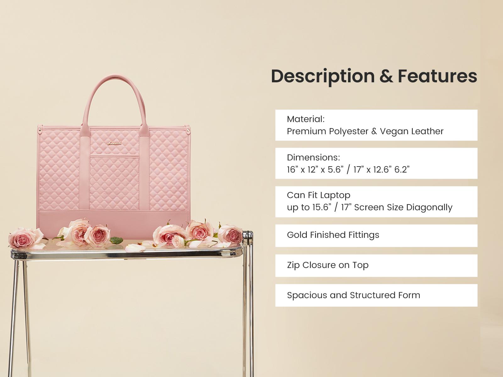 LOVEVOOK Laptop Tote Bags for Women,15.6-17.3 inch Laptop Work Bags with Clutch Purse,Shoulder Bag with Adjustable Straps & 2 Cup Holders, Womens Briefcase for Travel, Teacher, Doctor, Nurse and Chic Woman,SpringStatements