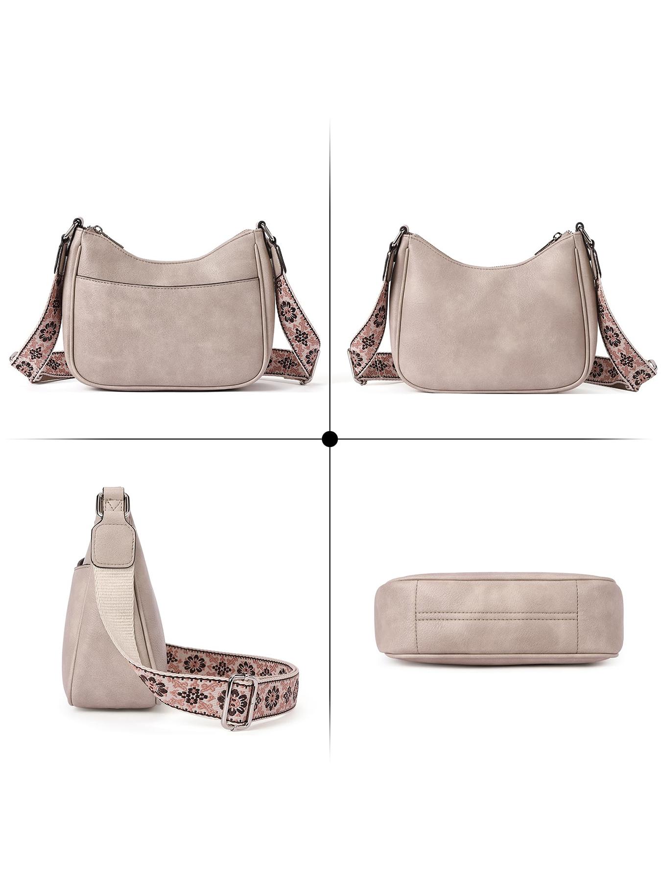 Women's Vintage Crossbody Bag, Fashionable Pu Leather Zipper Shoulder Bag with Adjustable Strap, Casual Crossbody Bag for Daily Used, Adjustable Strap Purse, Fashionable Bags, Stylish Versatile Bag, Crossbody Shoulder Handbag, Casual Trendy Bag