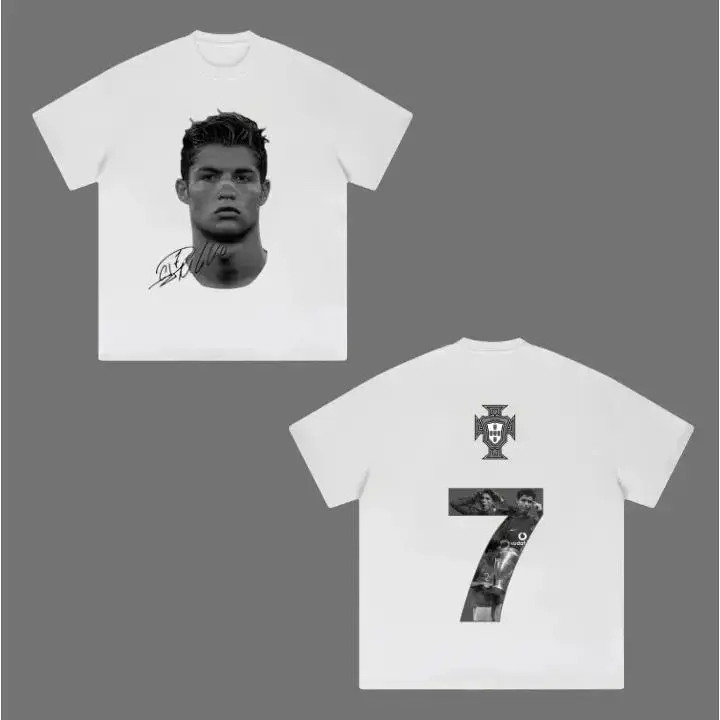 Big Head Ronaldo T-Shirt, Ronaldo 2-Sided Vintage Tee, Unisex Soccer Shirt, Graphic Tees,