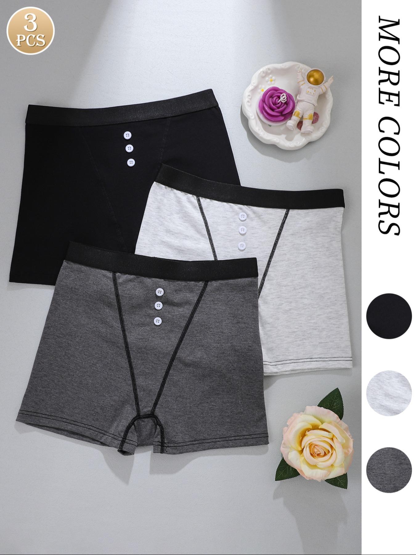 Women's Striped Print Underwear Set, 2/3/5/8 Pieces, Comfortable Breathable Fabric, Casual Style, All Seasons, Fitted Waistband