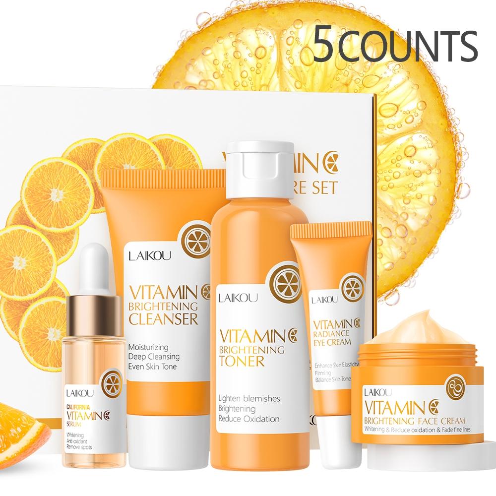 Vitamin C Comfort Skin Care Kit, Including Serum & Eye Cream & Face Cream, Hydrating Nourishing Skincare Kit For Women & Men, Summer Gift Moisturize, Hydrating Set