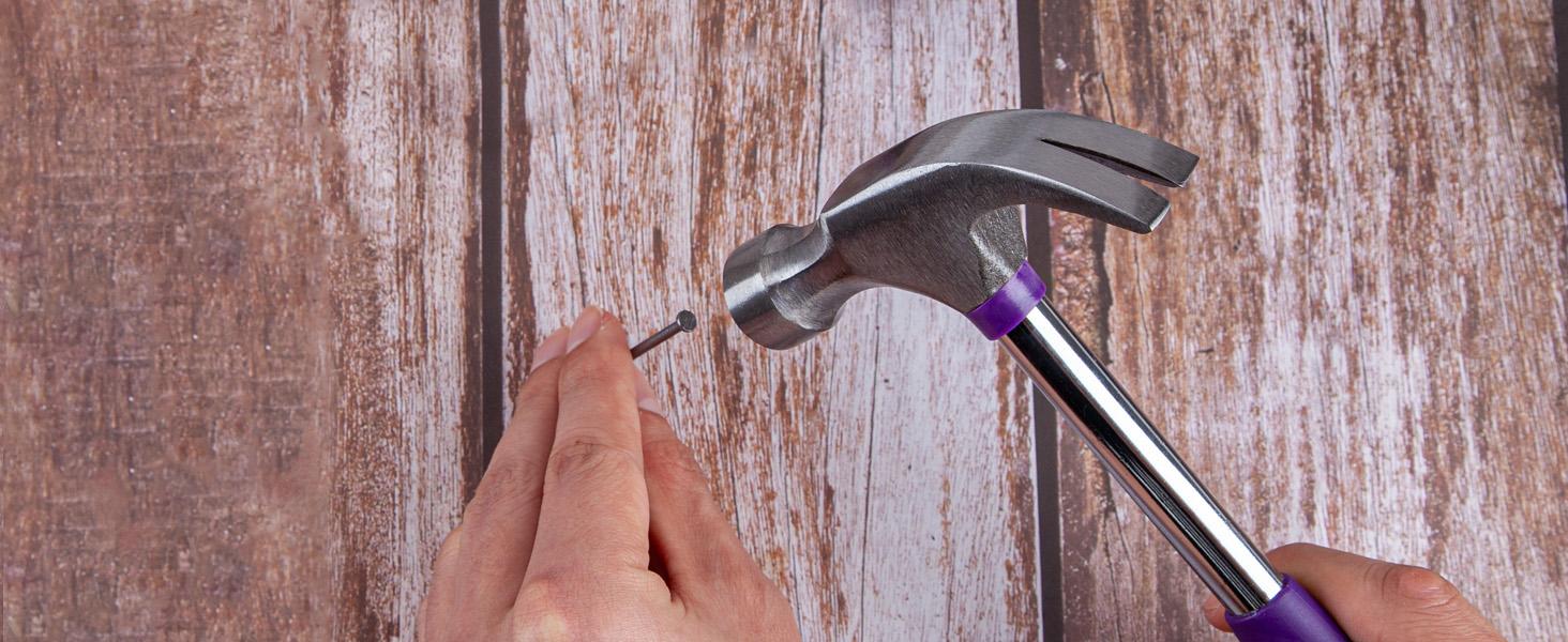 Complete Tool Set, Purple Hand Kit With Case| Versatile tool assortment for home repairs, DIY projects, furniture, crafting, and daily fixes in toolbox.