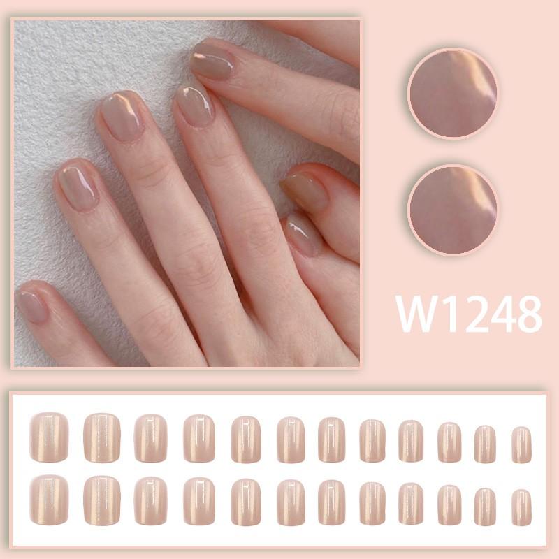 Almond Nail Shape Glossy Finish Short Nails, Perfect for Commuting & Daily Wear, Lightweight Design, Ideal for Office & Casual