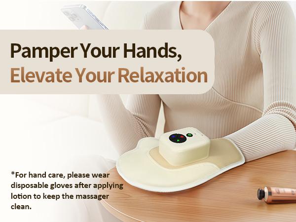 COMFYTEMP Hand Massager with Heat for Hand Relax, Gifts for Women Men