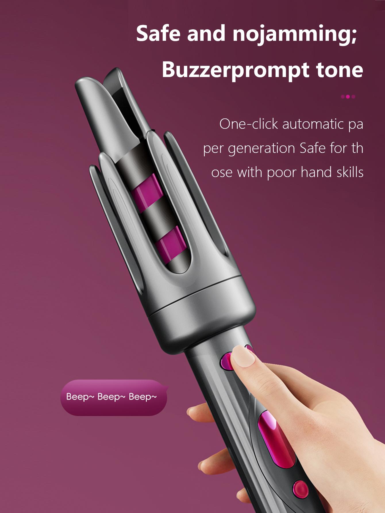 Automatic curling iron and curling iron with negative ion technology, two-way rotation, burn-proof, creates smooth, comfortable, Hollywood, and beach waves, perfect for women's Christmas gifts. Automatic curling iron and curling iron with negative ion technology, two-way rotation, burn-proof, creates smooth, comfortable, Hollywood, and beach waves, perfect for women's Christmas gifts.