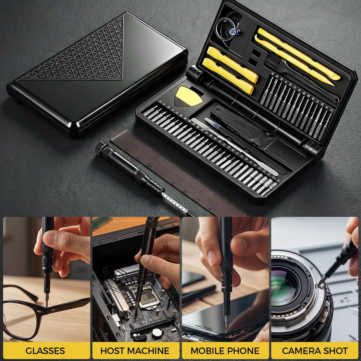 58-In-1 Phone Laptop Repair Tool Kit, Hex Screwdriver Set, Manual Maintenance Tools, Ideal for Home Use, Precision & Convenience Combined