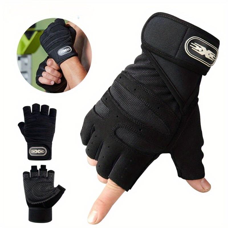 Men's and Women's Fitness Weightlifting Wristband Gloves, Ideal for Gym Exercise Training, Comfortable and Durable Design
